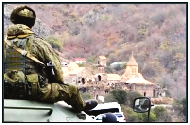 Russian troops at Dadivan	k monastery