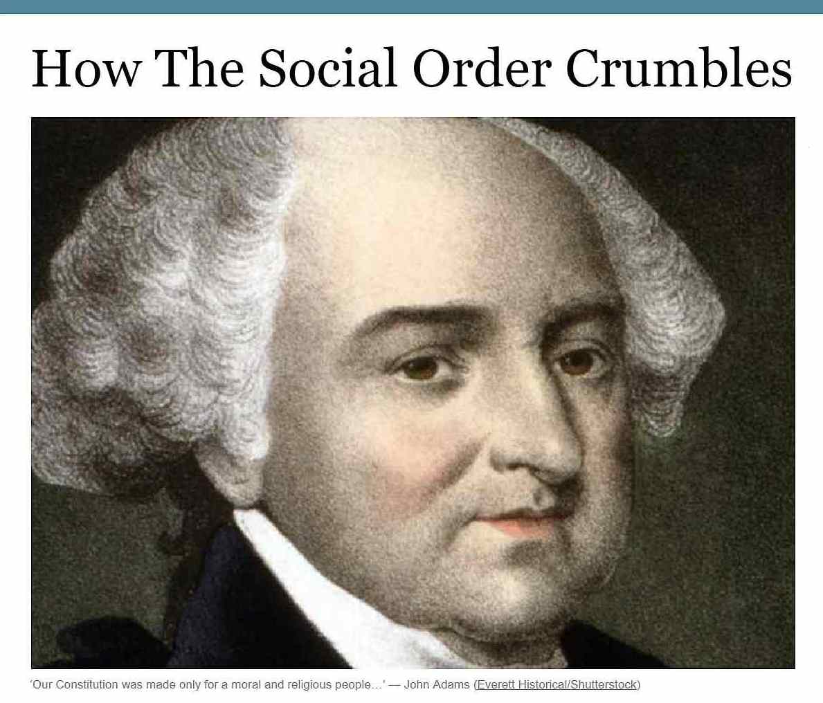 How The Social Order Crumbles