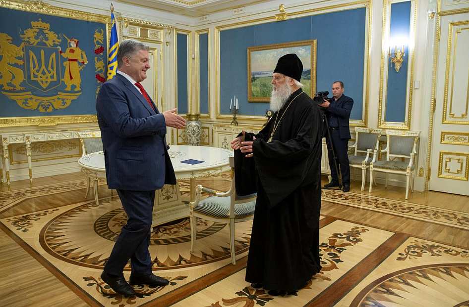 Poroshenko with Patriarch Filaret