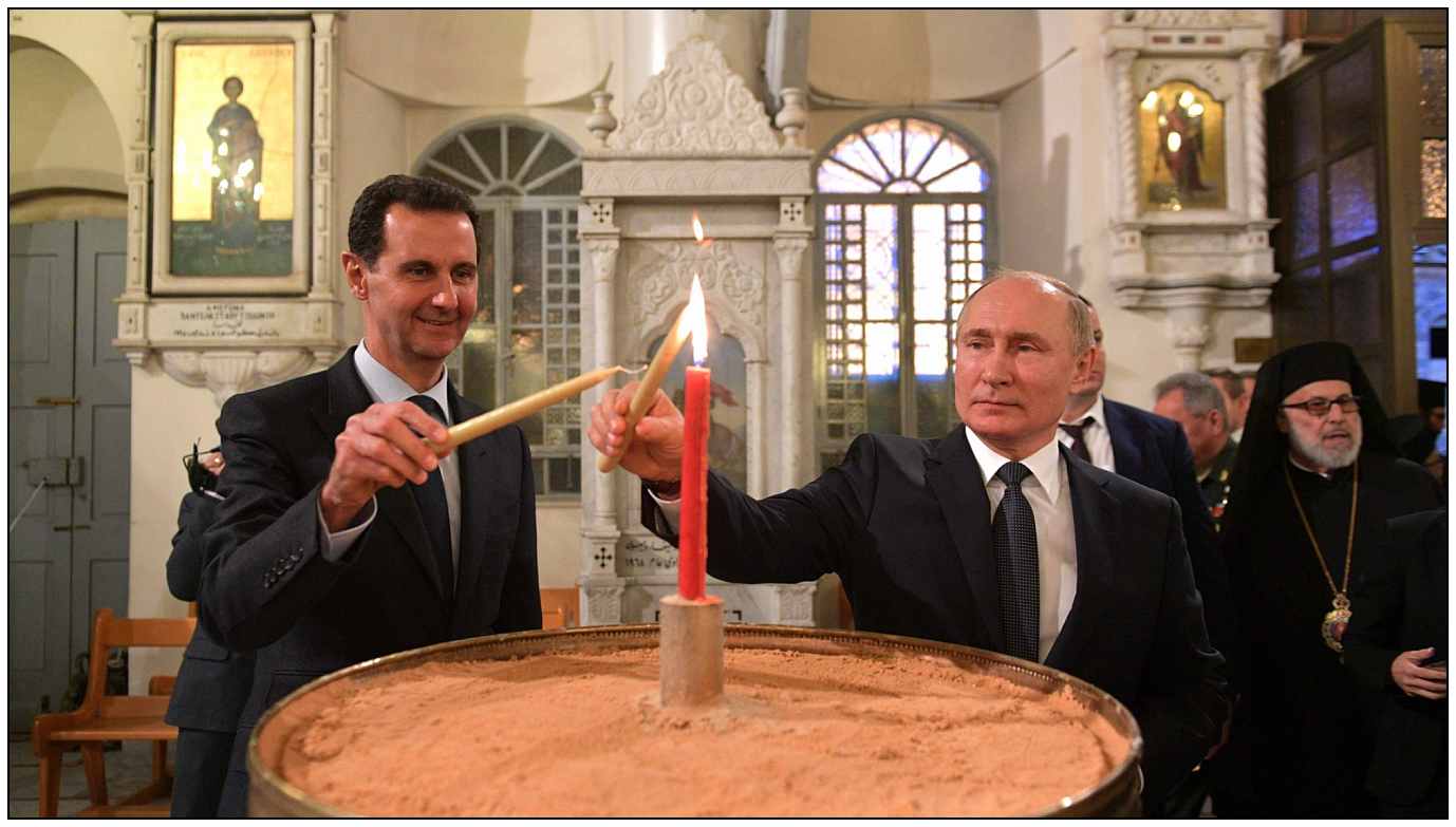 Putin and Assad in church