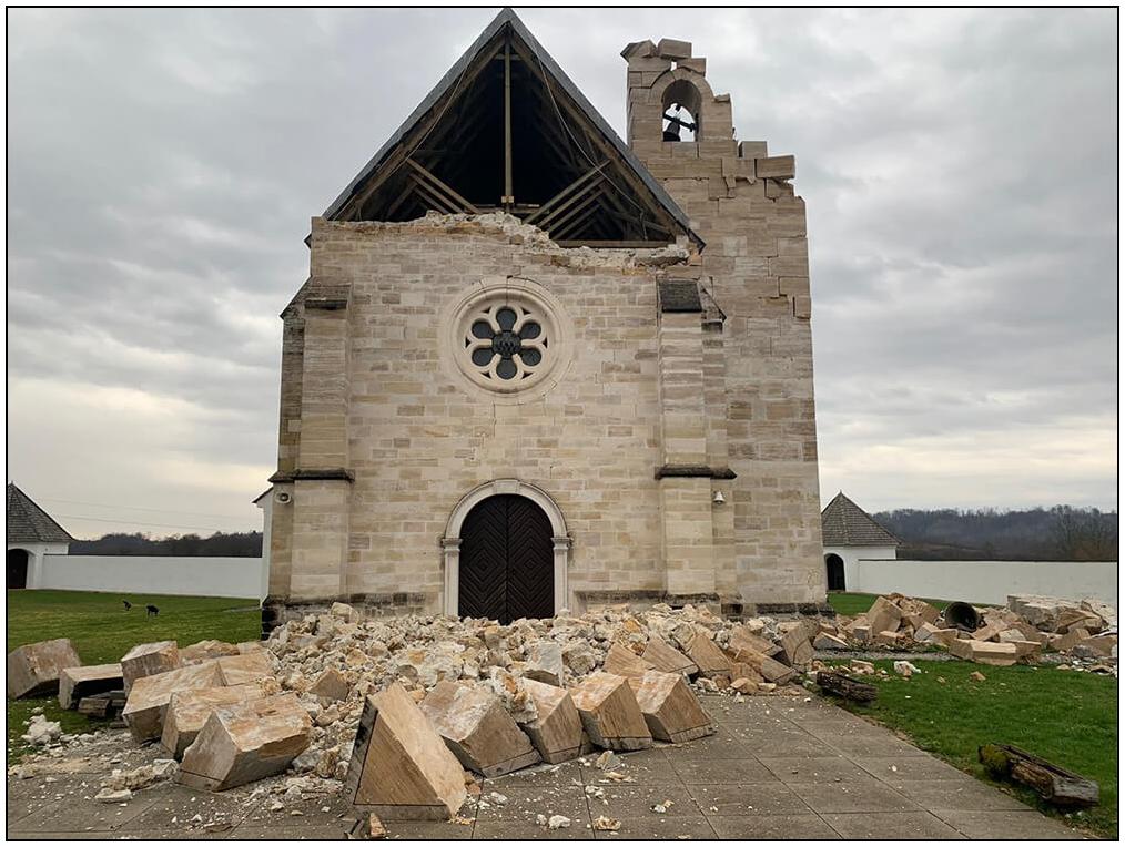 Croatian church damaged in earthquake