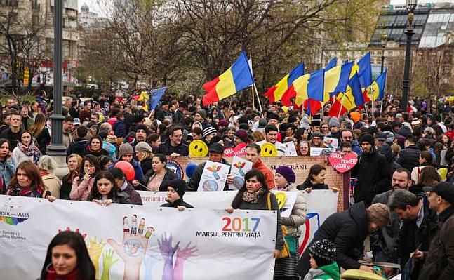 pro-life rally in Romania