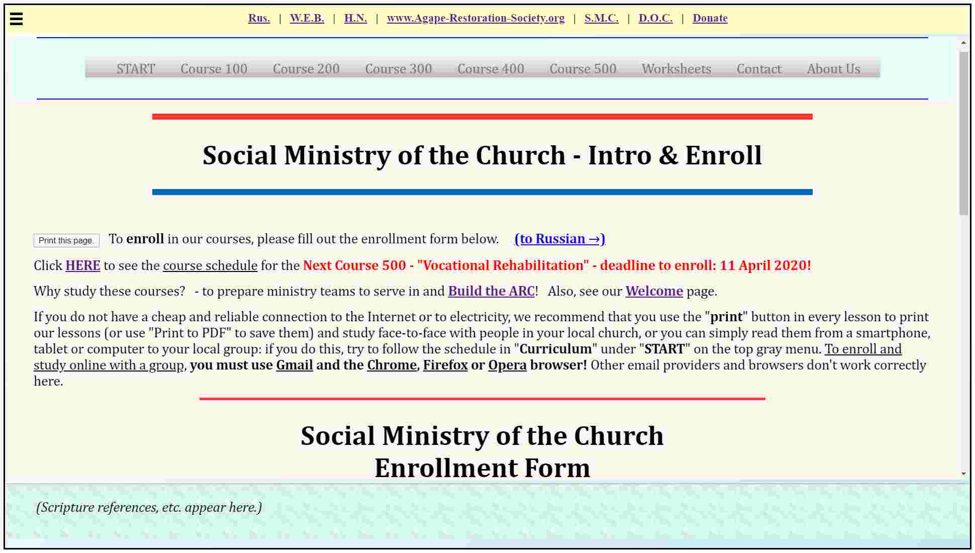the Social Ministry of the Church