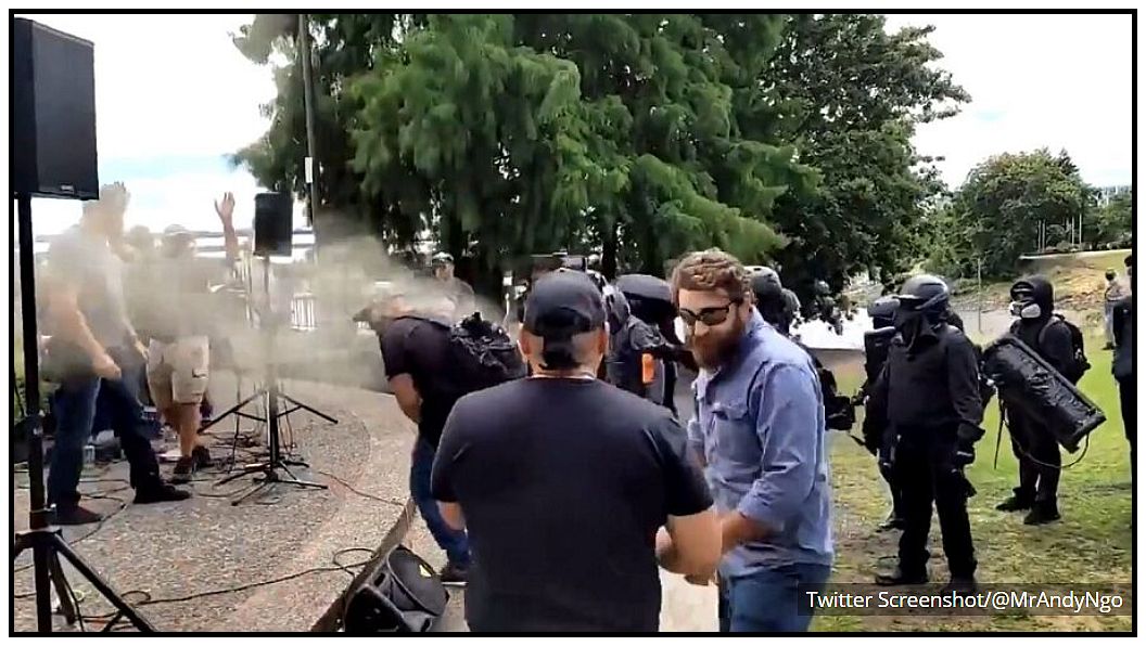 Antifa attacking prayer rally