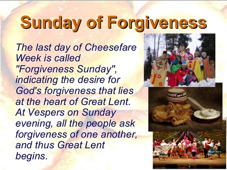 Forgiveness Sunday