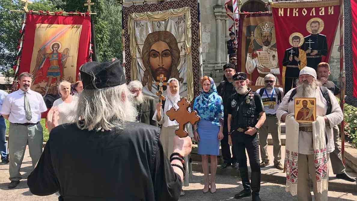 Orthodox procession in Moscow