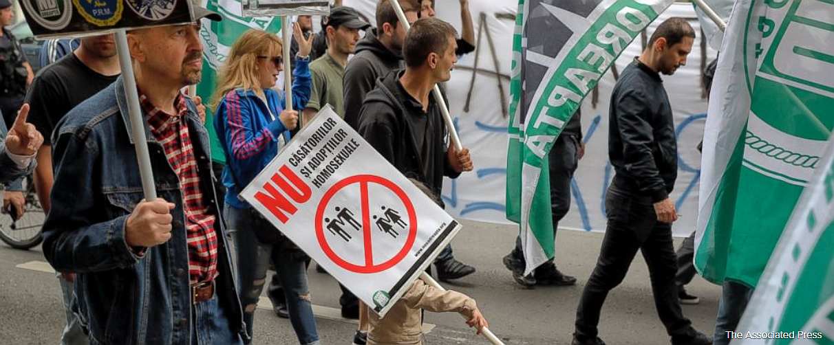 Romanians protest LGBT films