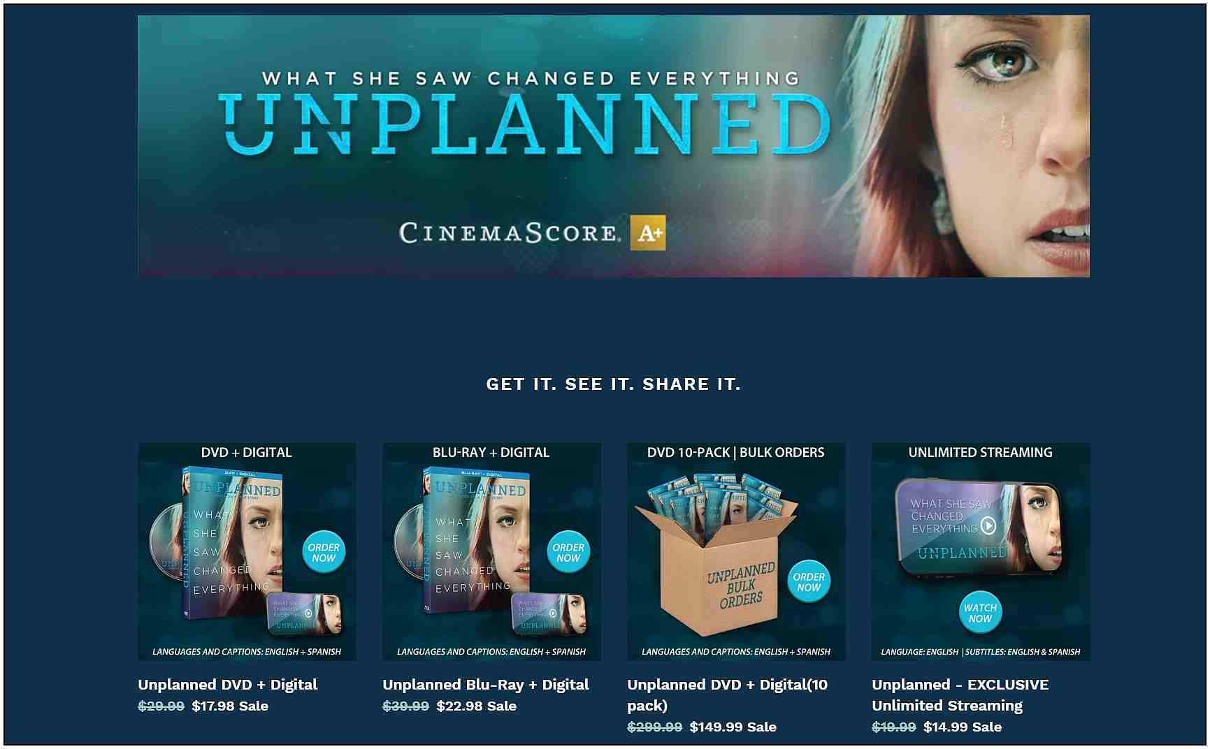 Unplanned DVD and streaming