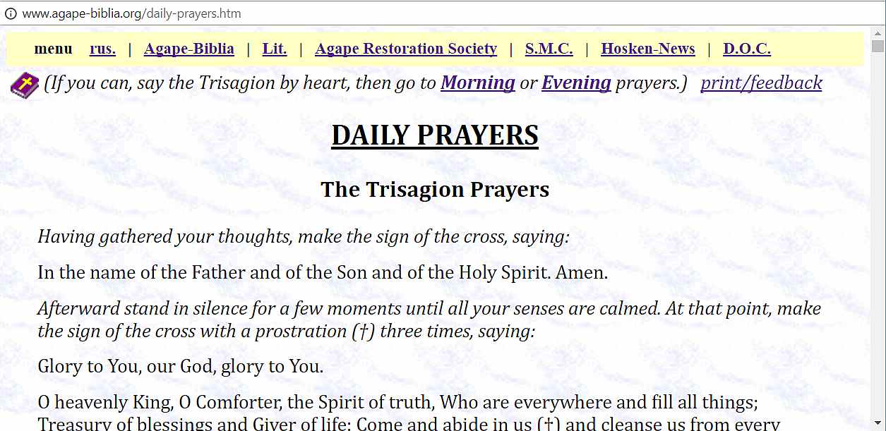 Daily Prayers