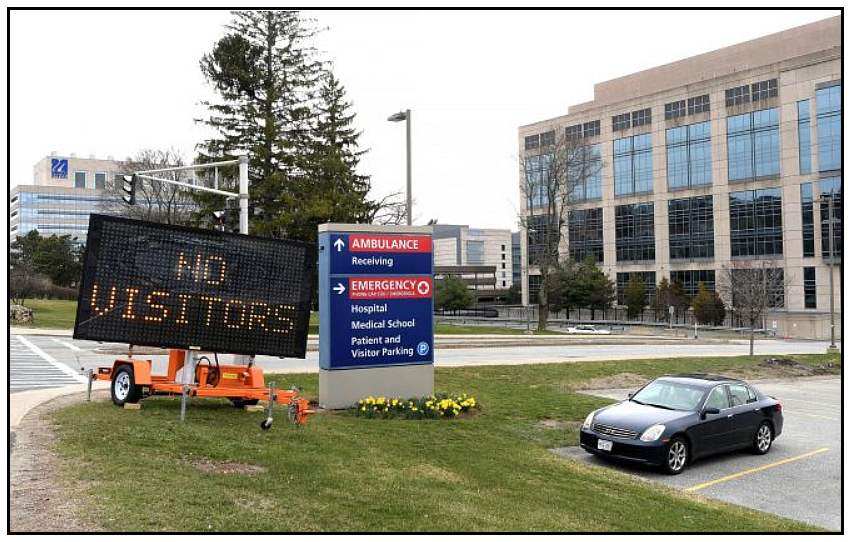no visitors at hospitals
